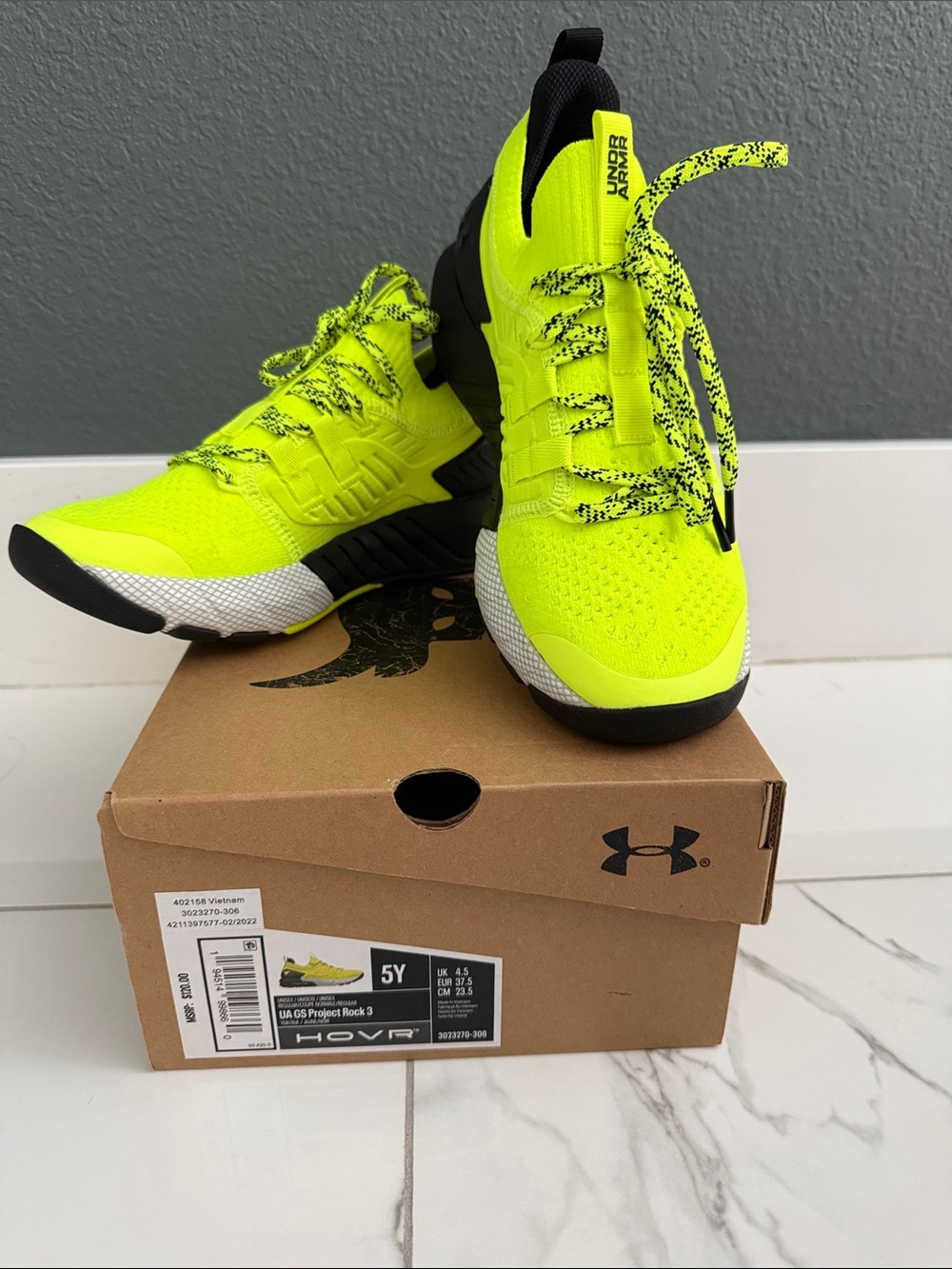 Under Armour Neon Yellow & Black Women's Performance Sneakers